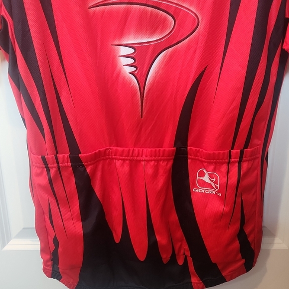Red and Black Men's Cycling Shirt - Picture 6 of 7